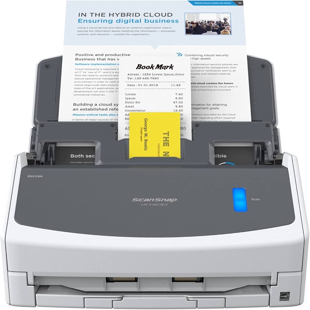 Ricoh Fujtsu - ScanSnap iX1400 (A4, 600 x600 dpi, 40 ppm, duplex, ADF)